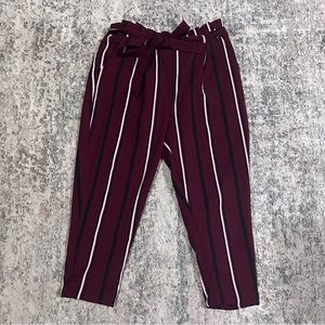 Striped Ponte Pants size large PRICE FINAL